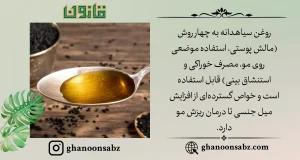 کاربردهای چندگانه روغن سیاهدانه با قانون | قانون سبز