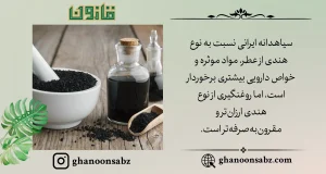 مقایسه کیفیت سیاهدانه ایرانی و هندی با قانون | قانون سبز