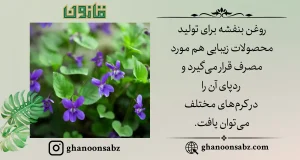 خواص روغن بنفشه طبیعی قانون | قانون سبز