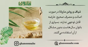 طرز استفاده صحیح از شیاف و روغن ماریانا